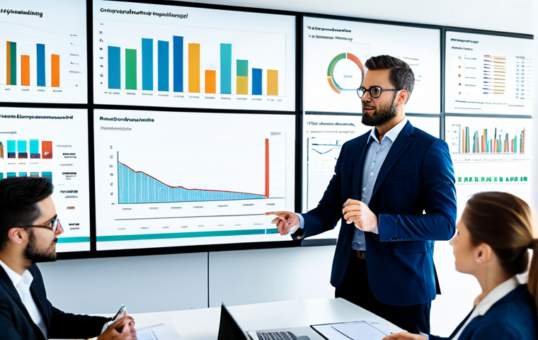 빅데이터 분석 프레임워크 선택 가이드 - Data-Driven Decision Making**
"A diverse team of professionals in a brightly lit, modern office col...