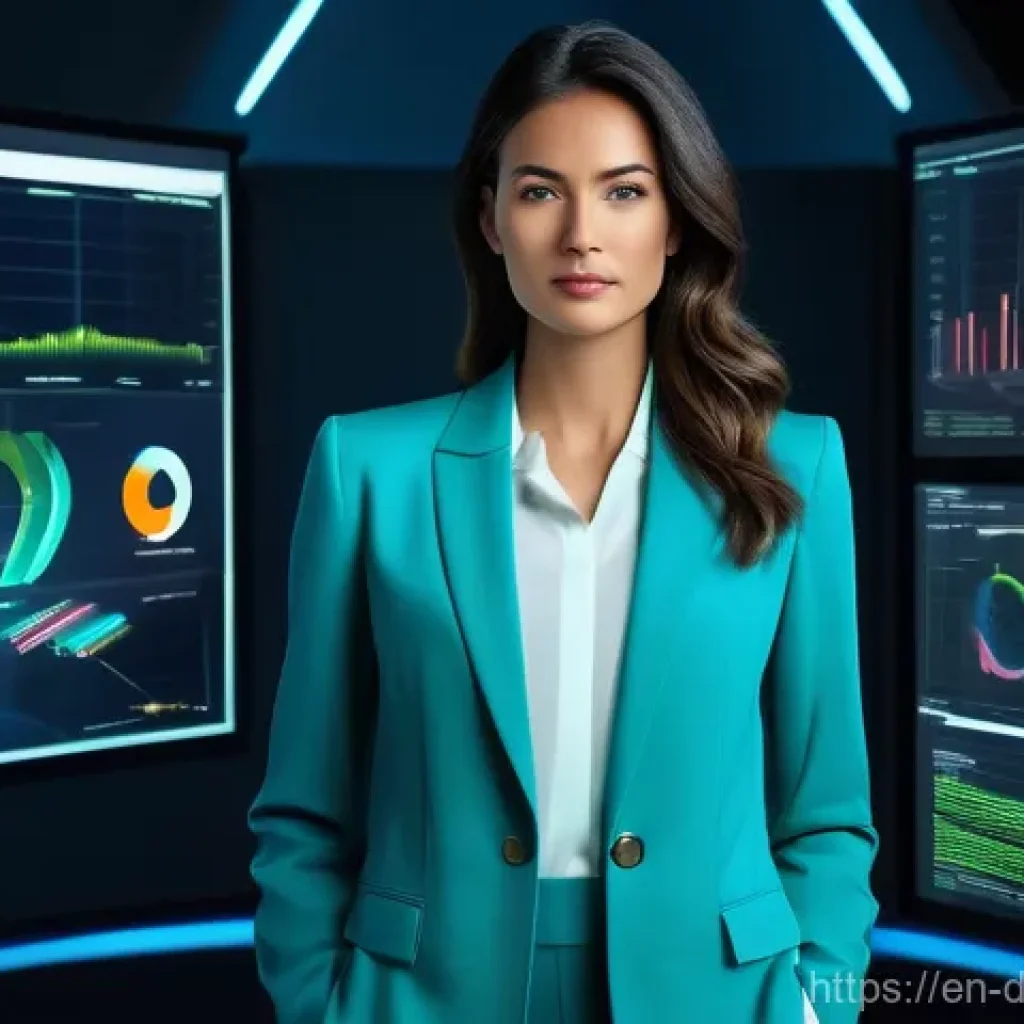 빅데이터 분석 프레임워크에서의 성과 측정 - **Image Prompt 1: Navigating the Data Deluge to Insight**
    "A diverse female professional, mid-30...